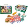 Lean Toys Detská grilovacia sada s príslušenstvom – mini gril, jedlo, príbory a riad Material: Plast