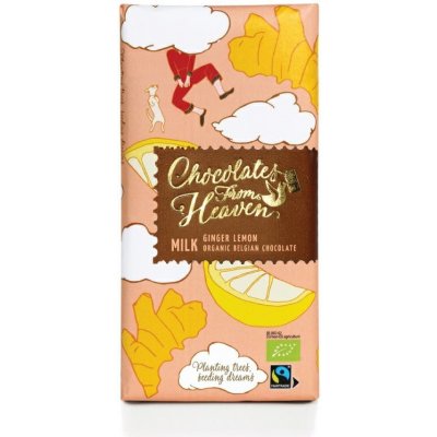 Chocolates from Heaven - BIO mliečna čokoláda so zázvorom a citrónom 37 %, 100 g *CZ-BIO-002 Certifikát
