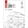 D3AC07 LED vianočná nano reťaz, 1,9 m, 2x AA, vnútorná, studená biela, časovač EMOS Lighting