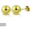 Náušnice guličky zlaté