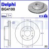 Brzdový kotúč (cena za 1ks) DELPHI BG4100