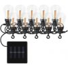 Párty osvetlenia EMOS LED reťaz, solárny panel, 10 LED, vintage (DCPV02) čierne