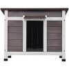SucceBuy Domček pre mačku 60x53x46.5CM Jednovrstvové drevo Vonku
