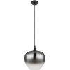 Luster Globo 15548H1 MAXY E27 60 W čierny/dymové sklo