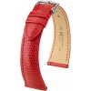 Kožený remienok Hirsch London L 04366020-2, červený, jašterica, dĺžka L, Quick Release