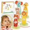 TOOKY TOY Drevený terč na hádzanie zvierat 15 ks