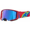 ALPINESTARS okuliare SUPERTECH CORP 2025, červená/modrá, zrkadlové strieborné plexi