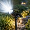 Solárna záhradná LED lampa zapichovacia 4 LED so súmrakovým senzorom (Praktické bodové osvetlenie záhrady, chodníkov a fasády bez káblov)