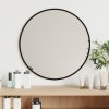 Nástenné zrkadlo čierne Ø 40 cm okrúhle-ForU-348185
