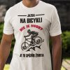 Tričko s potlačou Jazda na bicykli Pánsky Biela 146 cm/10 rokov