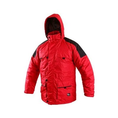 CXS Pánská zimná bunda FREMONT červeno čierna