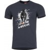 Pentagon SPARTAN WARRIOR tričko s potlačou - ČIERNA, L