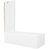 Mexen Vega obdĺžniková vaňa 150 x 70 cm s panelom a jednokrídlovými dverami 70 cm, priehľadná, zlatá - 550115070X9507000050