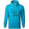 Šachové figúrky kreslené - Mikina pánska Cape s kapucňou - L ( Svetlý tyrkys )