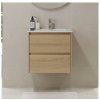 BATH DELUXE | Kúpeľňová skrinka s umývadlom LYKE 60 cm, dubový dekor | BT0140