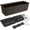 Prosperplast RATOLLA PW 49,2x17,2x17,4cm truhlík s miskou tmavě hnedý