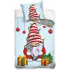 Carbotex Obojstranné vianočné bavlna obliečky Škriatok NL235023 140x200 70x90