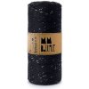 MMboutique bavlněná šňůra na macramé Single twist 3mm 100m Silvery Black