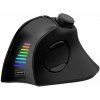 EVOLVEO TwinVerti, vertikálna ergonomická myš, 2,4 GHz + Bluetooth, čierna