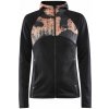 Craft ADV Essence Jersey Hood Jacket mikina dámská Barva: černá s oranžovou, Velikost: S