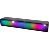 HERNÝ REPRODUKTOR SOUNDBAR RGB LED 2.0 MINI JACK 3,5 mm AUX USB 5V DC 2x3W