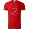 Matematické hodiny - Tričko z organickej bavlny - 2XL ( Červená )