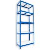 Kovový regál do technickej miestnosti Biedrax 50 x 60 x 210 cm, modrý - 5 políc biele lamino 12mm