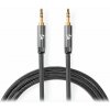 NEDIS PROFIGOLD stereo audio kabel/ 3,5 mm jack zástrčka - 3,5 mm jack zástrčka/ bavlna/ šedý/ BOX/ 2m CATB22000GY20
