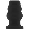 Shots Sono No.49 Small Hollow Tunnel Butt Plug Black, čierny dutý análny kolík 7,7 x 3,2–4,3 cm