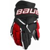 Hokejové rukavice Bauer Supreme MACH Black/Red Intermediate 12 palcov
