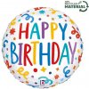 Fóliový balonek Happy Birthday oslava 46 cm