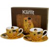 Duo Porcelánová šálka s podšálkou Klimt The Kiss 2 x 90 ml