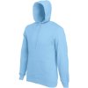 Fruit of the Loom Mikina Classic Hooded Sweat s kapucí COT-16220841001 S Modrá nebesky