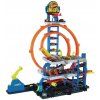 Hot Wheels City Maxi garáž se smyčkami, autem a vrtulníkem, JBM74