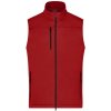 James&Nicholson Pánska softshellová vesta JN1170 Red M