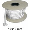 ZOP PLUS Šnura žiaruvzdorná – biela – 10x10 mm – hranatá