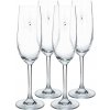 Tempo Kondela TEMPO-KONDELA SNOWFLAKE CHAMPAGNE poháre na šampanské s kryštálmi 4 x 230 ml