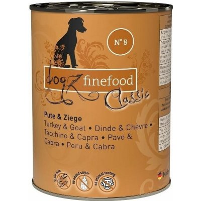 Dogz Finefood No.8 morčacie & kozie mäso 400 g
