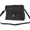 Laura Biaggi čierna dámska kožená kabelka, taška cez rameno