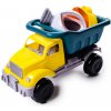 Sada hračiek do piesku, auto, krhlička, lopatka, hrabličky, formičky