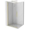 Mexen Velar, posuvné dvere do otvoru typ Walk-In 80 cm, 8mm číre sklo, zlatá matná, 871-080-000-03-55