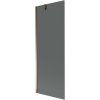 Mexen Next, vaňová zástena 1-krídlová 70 x 150 cm, fixné krídlo, 6 mm šedé sklo, ružové zlato profil, 895-070-000-00-40-60
