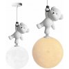 Toolight Toolight, závesné svietidlo MEDVEĎ STOJACI NA MESIACI G166-1CP, OSW-07806