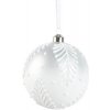 Vianočná ozdoba sklenená guľa Ø 15 cm biela