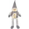 LED vianočný snehuliak sediaci, 31 cm, 3× AA, vnút., teplá biela 8592920121986