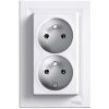 Schneider Electric Slovakia spol. s r.o. Asfora EPH9800121 - zásuvka 2x2P+SE - biela
