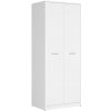 BRW Šatníková skriňa NEPO PLUS SZF2D biela nábytkárska doska 80 cm x 197 cm x 54.5 cm