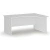 Ergonomický kancelársky písací stôl PRIMO WHITE, 160x120 cm, pravý, biela