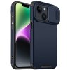 AppleKing matný kryt s posuvnou krytkou kamery na iPhone 14 Plus / 15 Plus - tmavomodrý - možnosť vrátiť tovar ZADARMO do 30tich dní