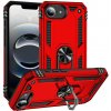 Kryt Magnetic Holder Armor Hybrid na iPhone 16e - Červená